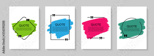 Inspirational quote for your opportunities. Speech bubbles with quote marks. Vector illustration