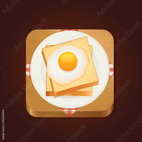 bread and fried egg