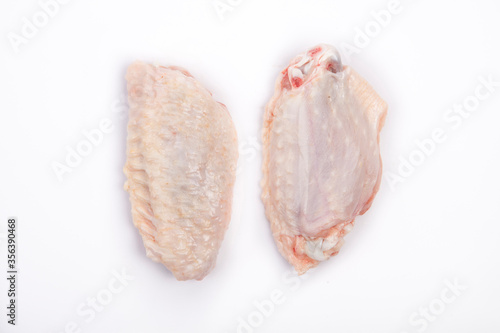 raw chicken meat and pieces isolated background