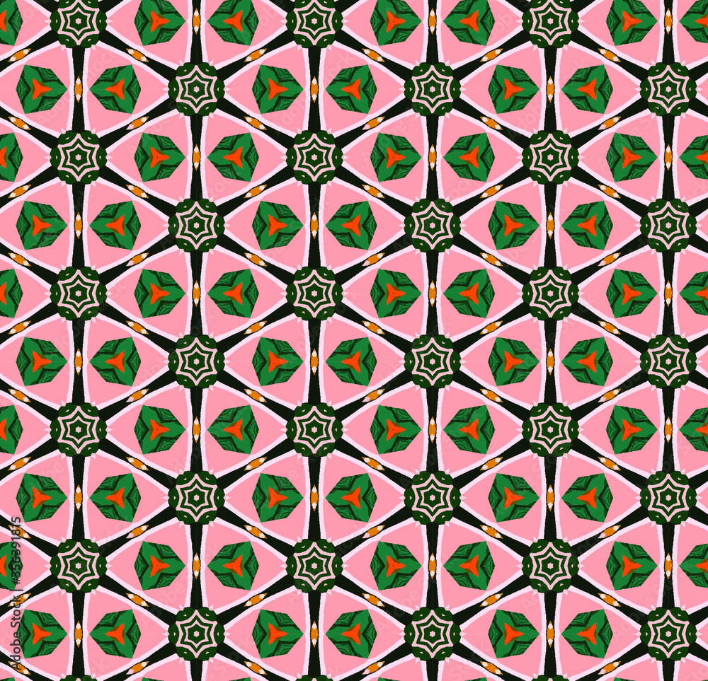 Abstract bright pattern with various shades seamless pattern design composition. Wallpaper, background. Eps 10