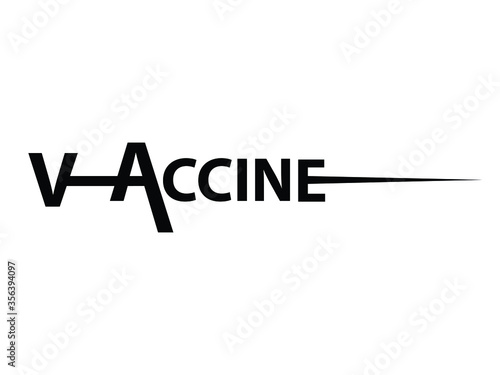 Vaccine logo. Syringe icon . Vector illustration.