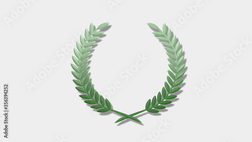 New green dark gradient 3d wheat icon on white background,wheat icon,logo icon