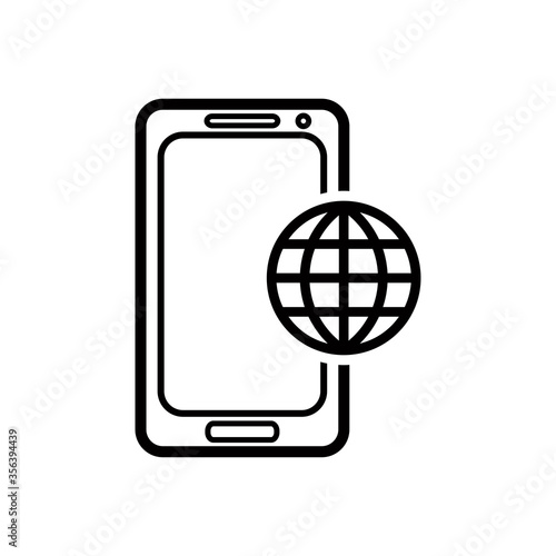 internet smart phone icon vector design template
