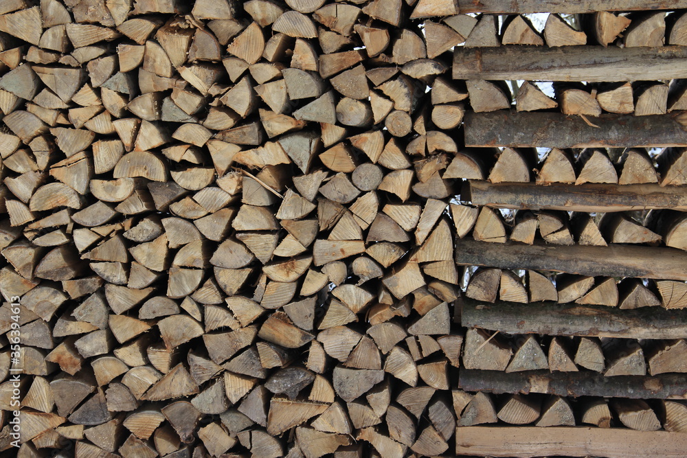Stack of wood for fire. Stack of wood for fire.