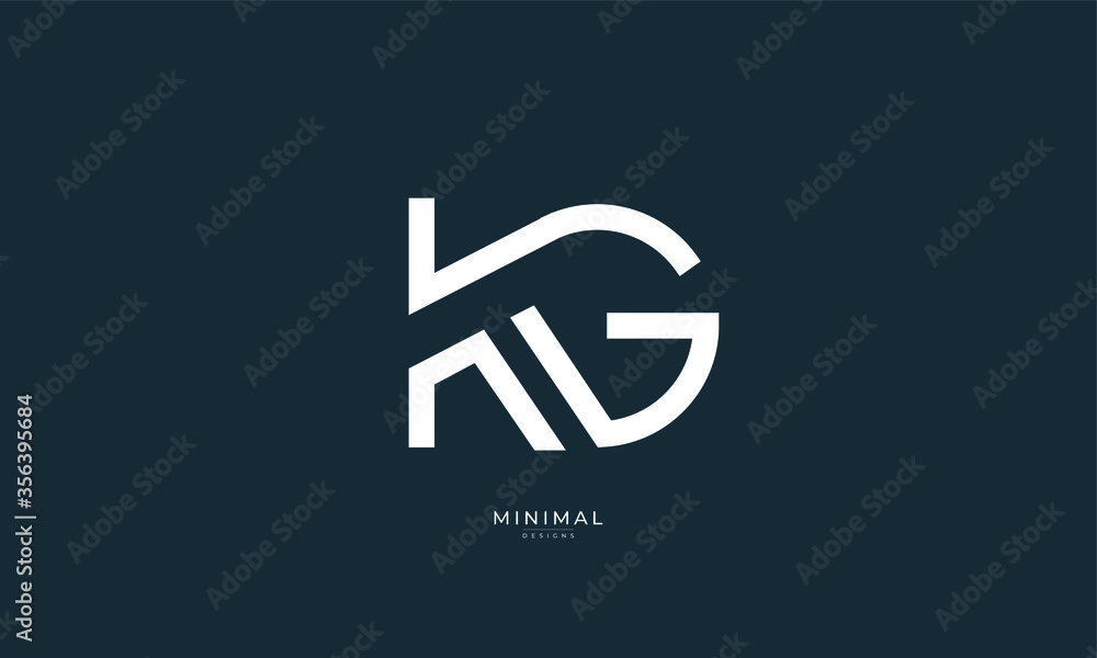 Alphabet letter icon logo KG Alphabet letter icon logo KG