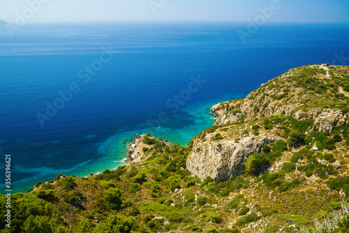 Amazing landscape near Monolithos castle of Rhodes island, Greece