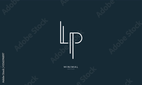 Alphabet letter icon logo LP