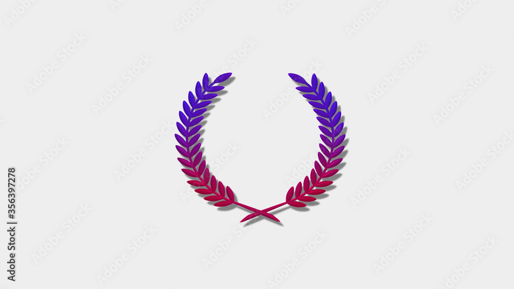 Amazing red and blue color 3d wheat icon on white background,Beautiful wheat icon Amazing red and blue color 3d wheat icon on white background,Beautiful wheat icon