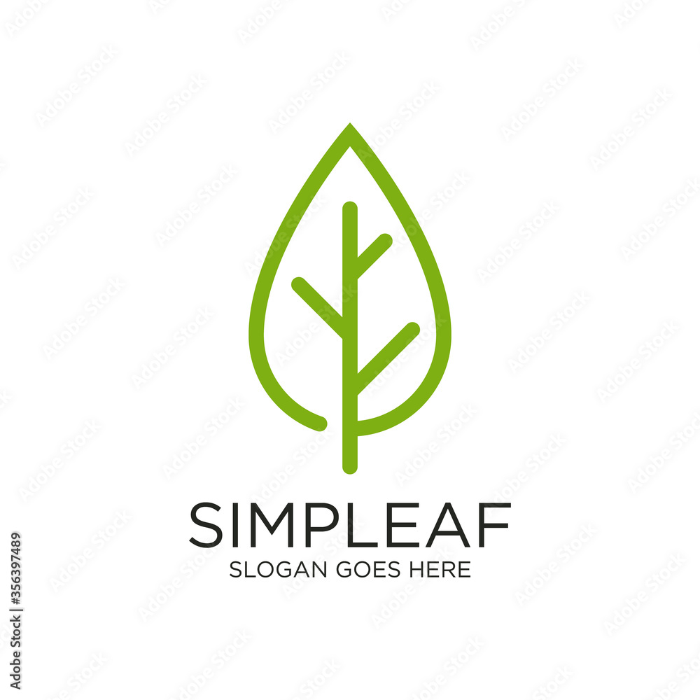 Leaf logo design template - vector Leaf logo design template - vector