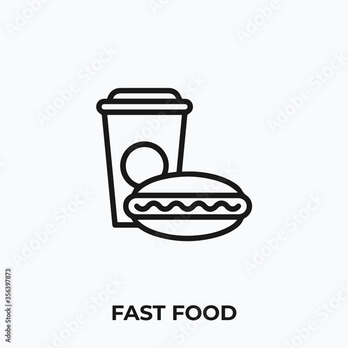 fast food icon vector. fast food icon vector symbol illustration. Modern simple vector icon for your design.