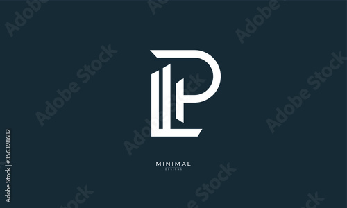 Alphabet letter icon logo LP