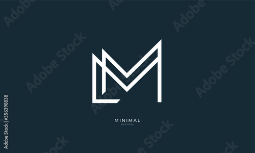 Alphabet letter icon logo LM