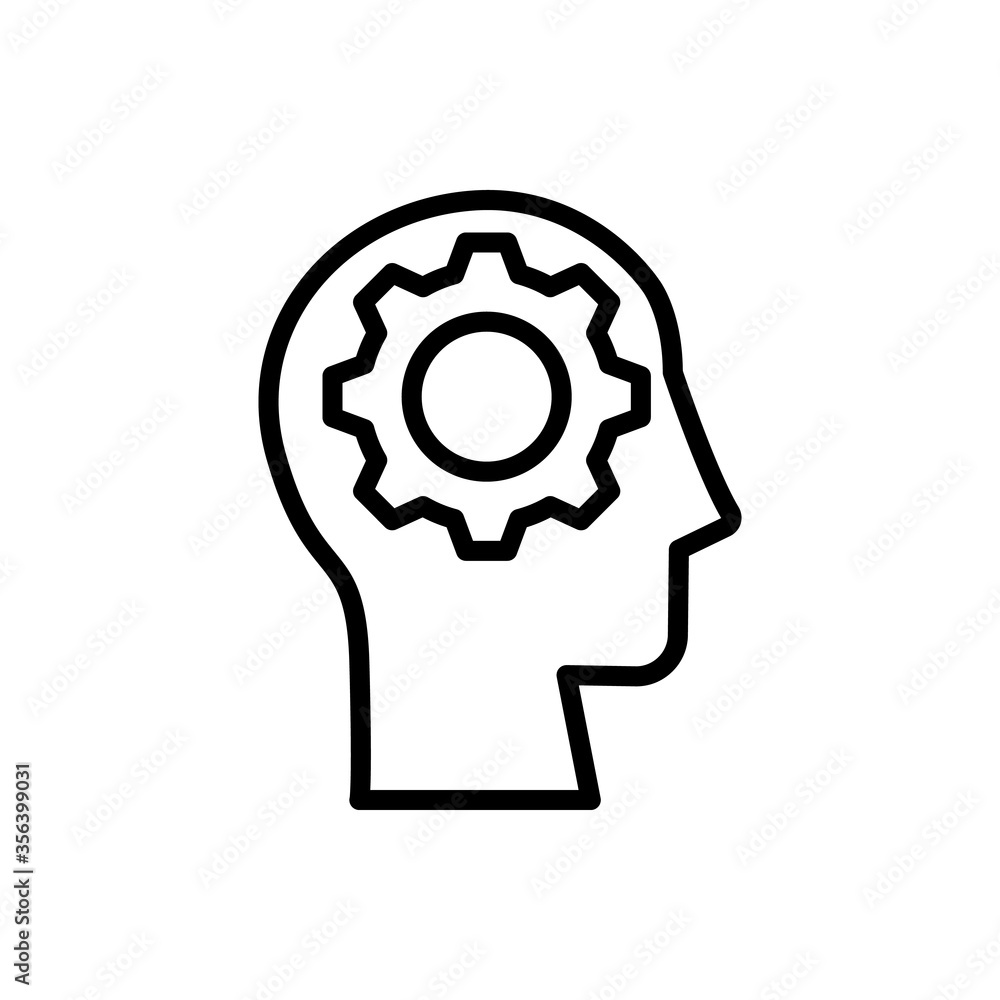 head gear icon. Simple line, outline vector elements of brain process icons for ui and ux, website or mobile application head gear icon. Simple line, outline vector elements of brain process icons for ui and ux, website or mobile application