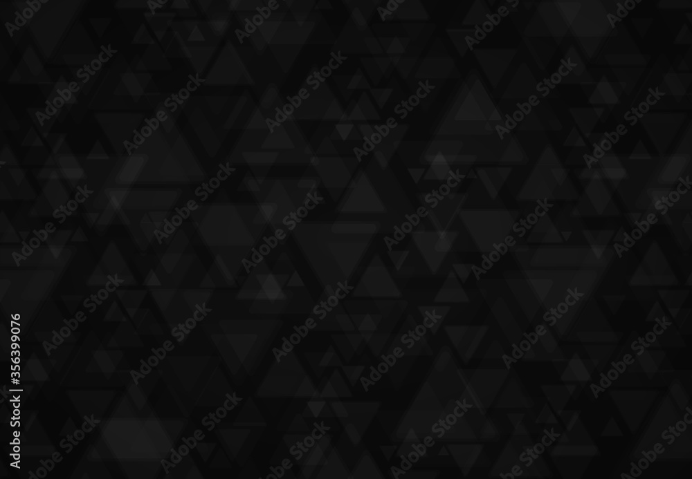 Fototapeta premium Abstract triangles tech design pattern of technology on black background. illustration vector eps10