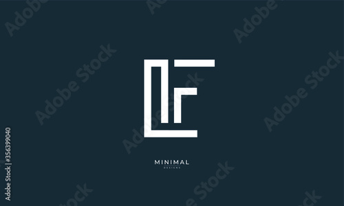Alphabet letter icon logo LF photo