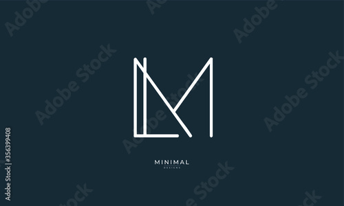 Alphabet letter icon logo LM