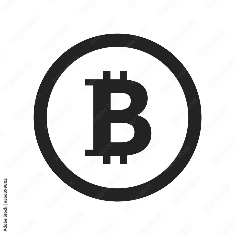 Bitcoin icon sign payment symbol. Cryptocurrency btc logo.