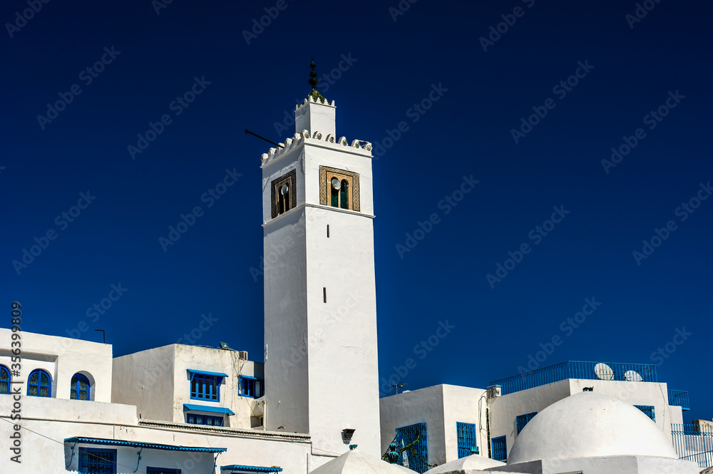 Tunisia. Sidi Bou Said. White houses of the city