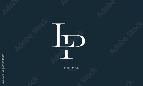Alphabet letter icon logo LP