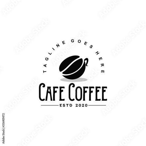 Coffee cup vector logo design template. Vector coffee shop labels