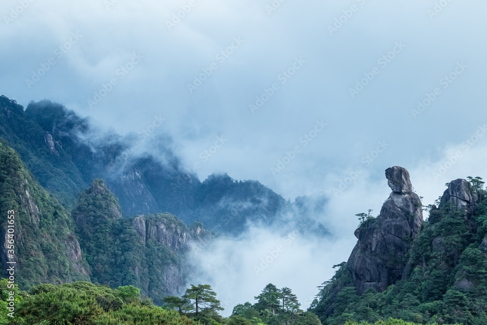mount sanqing landscape of oriental goddess