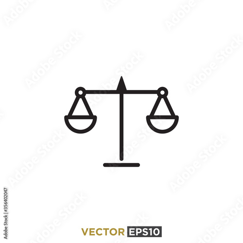 Scales Icon Design Vector Template