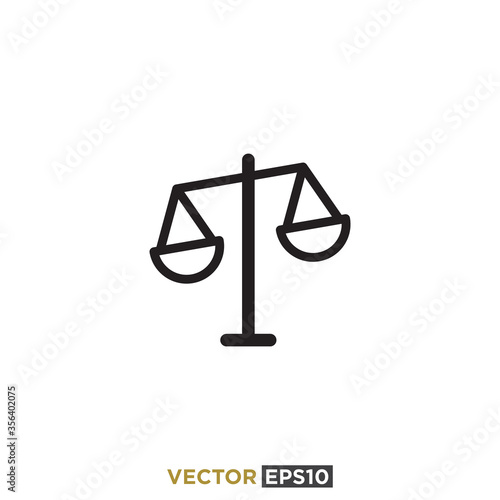 Scales Icon Design Vector Template