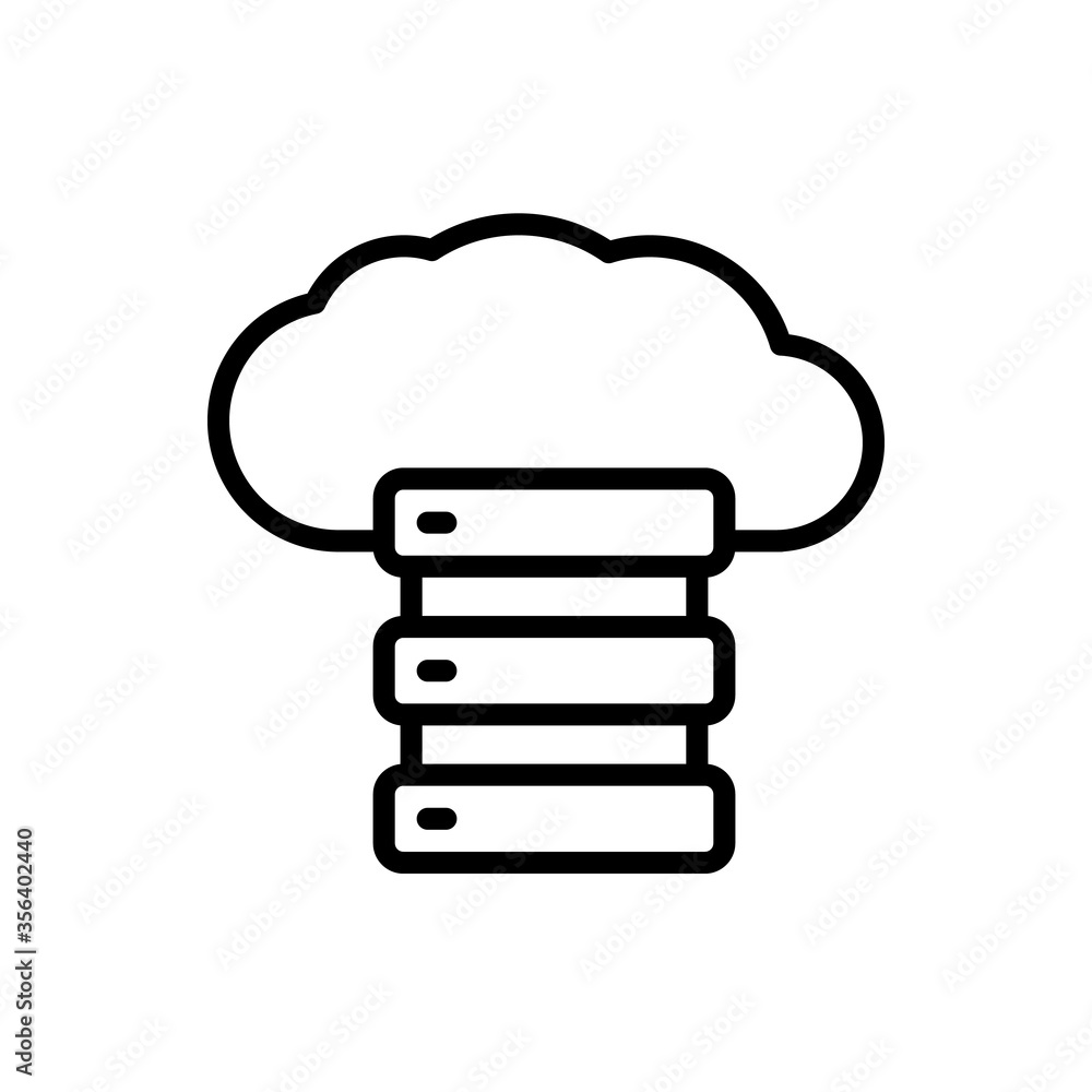 Cloud, data icon. Simple line, outline vector elements of internet storage icons for ui and ux, website or mobile application Cloud, data icon. Simple line, outline vector elements of internet storage icons for ui and ux, website or mobile application