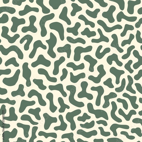Seamless pattern of stylish abstract texture with repeating organic shapes