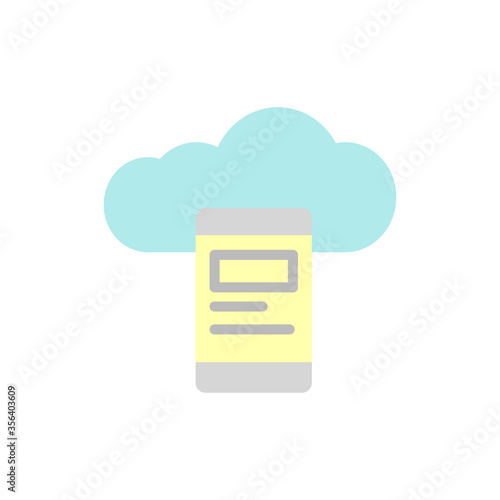 Cloud, telephone icon. Simple color vector elements of internet storage icons for ui and ux, website or mobile application