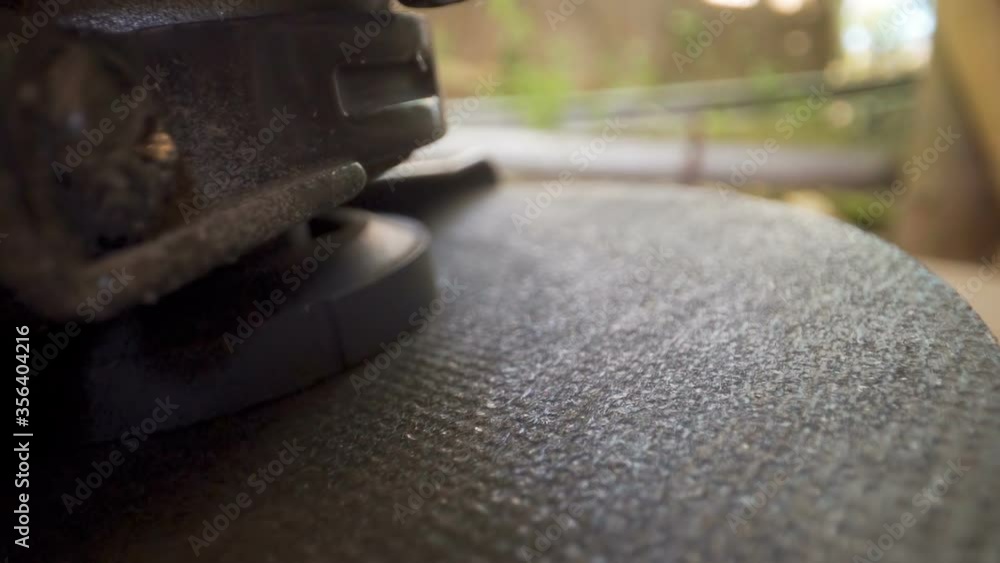 The sharp edge of the disc cutter tool on the table The sharp edge of the disc cutter tool on the table