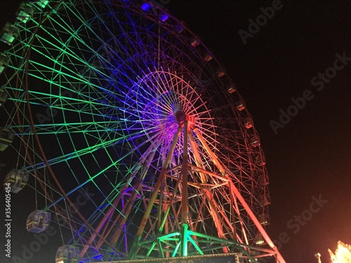 a Ferris wheel with beautiful lighting