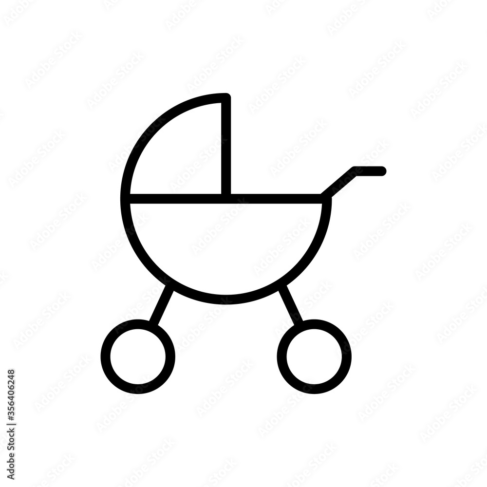 Pram, child icon. Simple line, outline vector elements of kindergarten icons for ui and ux, website or mobile application Pram, child icon. Simple line, outline vector elements of kindergarten icons for ui and ux, website or mobile application
