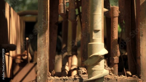 Water well drilling rig.Modern rotary drill rigs bore water well.