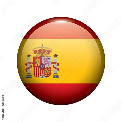 spain flag button badge