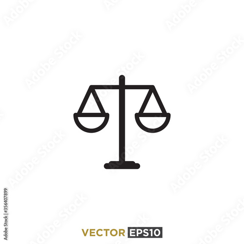 Scales Icon Design Vector Template