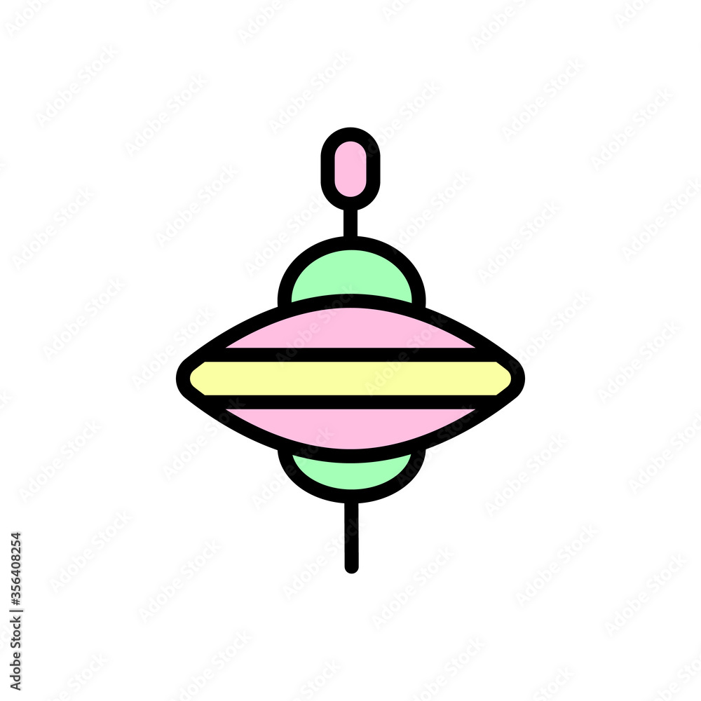 Fototapeta premium Toy, whirligig icon. Simple color with outline vector elements of kindergarten icons for ui and ux, website or mobile application