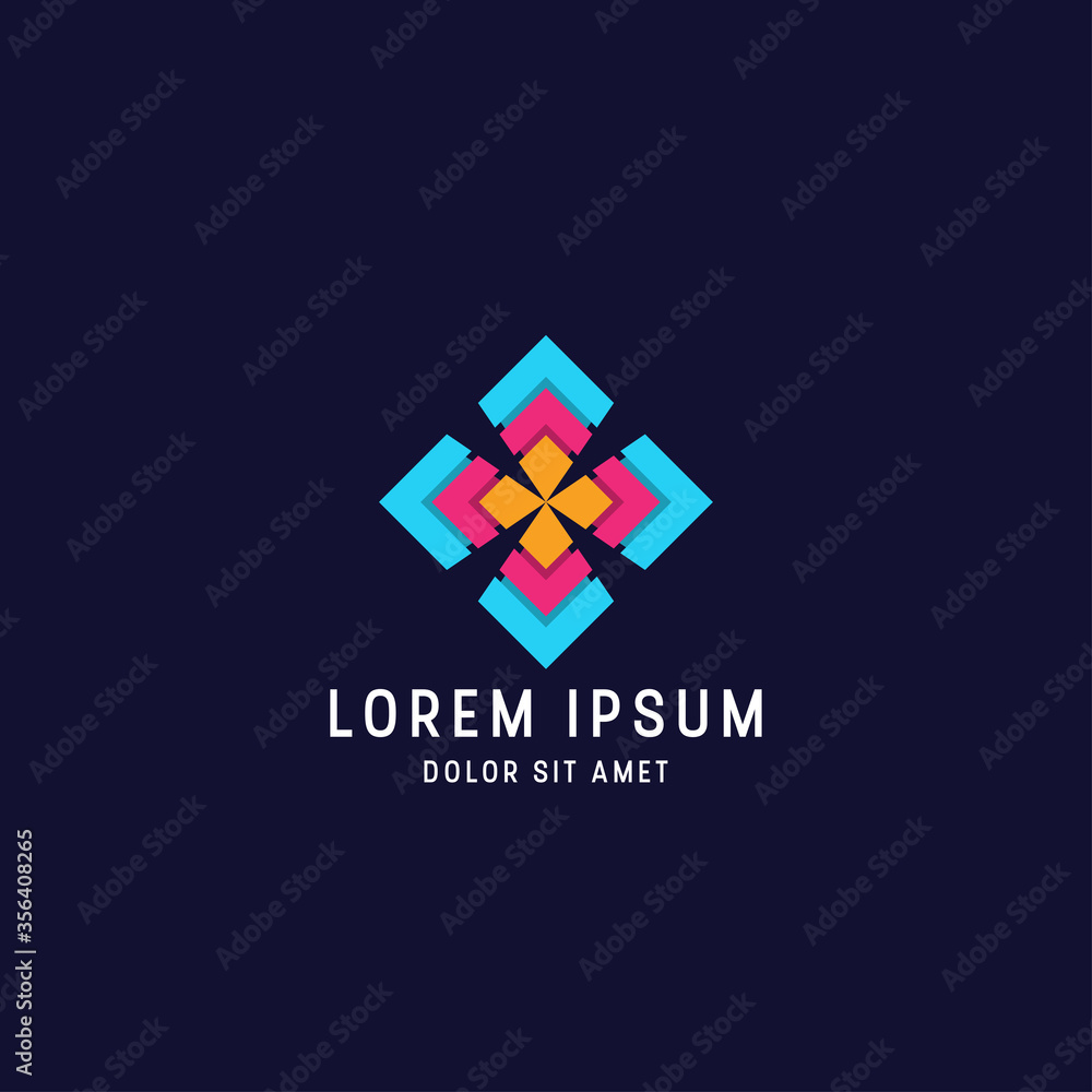 Obraz premium Awesome colorful abstract logo icon design template