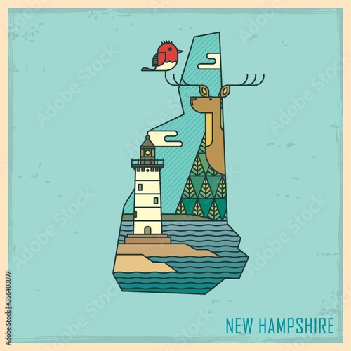 new hampshire state map