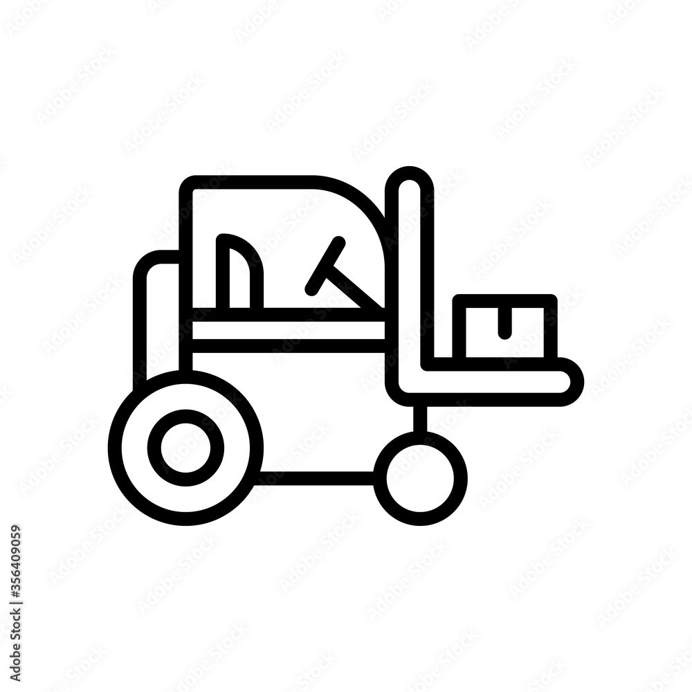 Forklift, manufacturing icon. Simple line, outline vector elements of production icons for ui and ux, website or mobile application