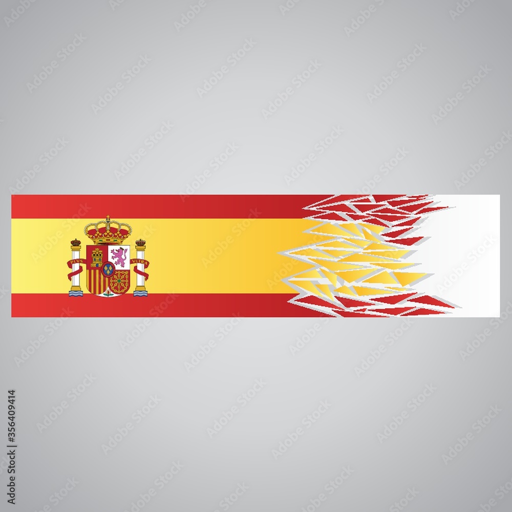 Naklejka premium spain flag banner