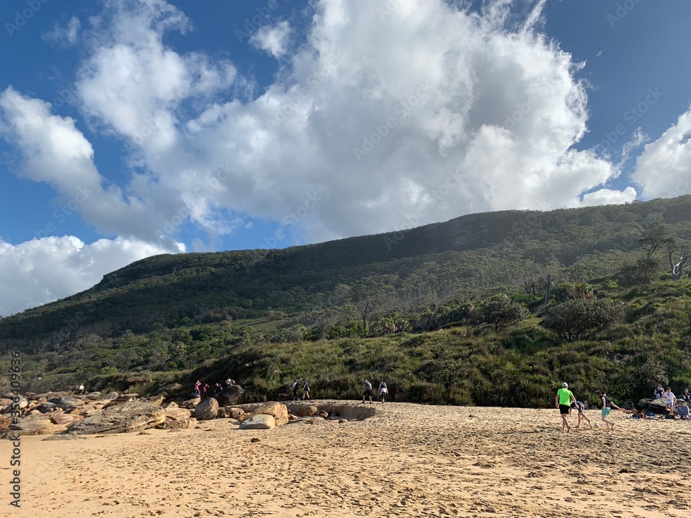 hiking in the mountains