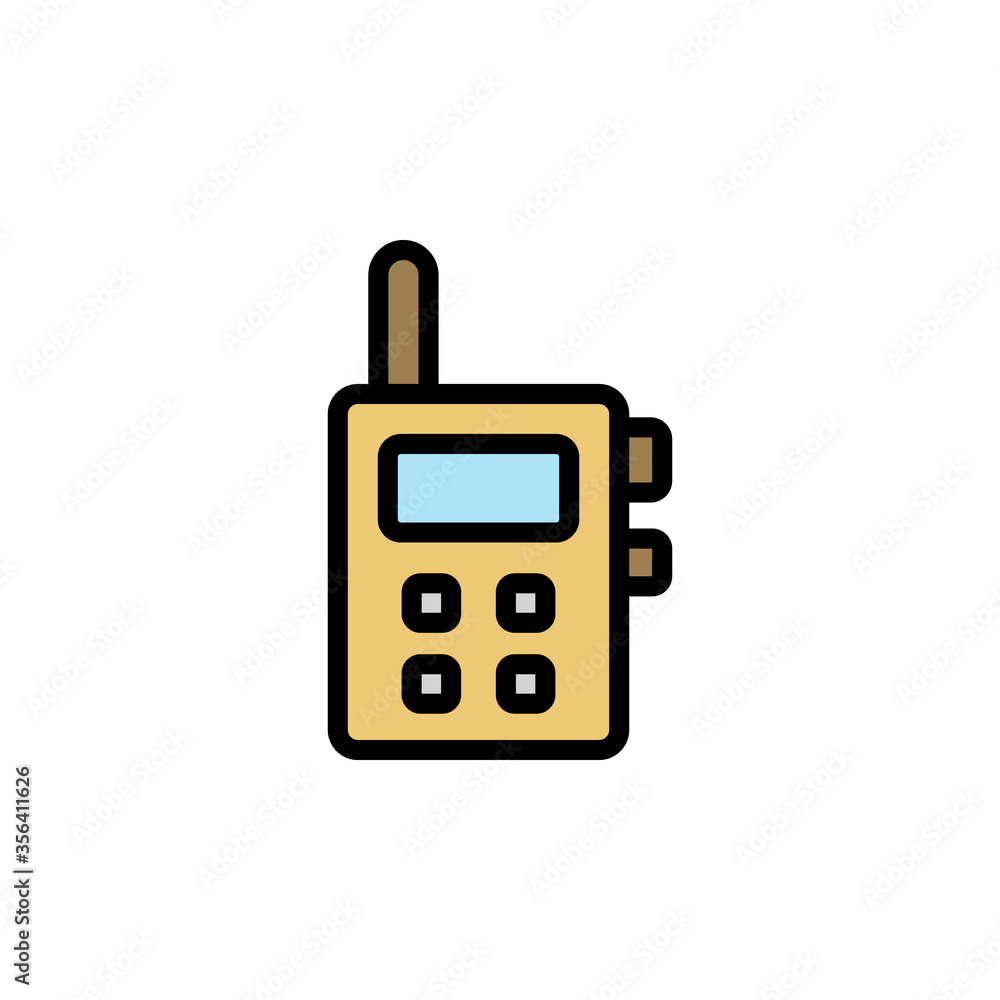 Walkie Talkie, manufacturing icon. Simple color with outline vector elements of production icons for ui and ux, website or mobile application Walkie Talkie, manufacturing icon. Simple color with outline vector elements of production icons for ui and ux, website or mobile application