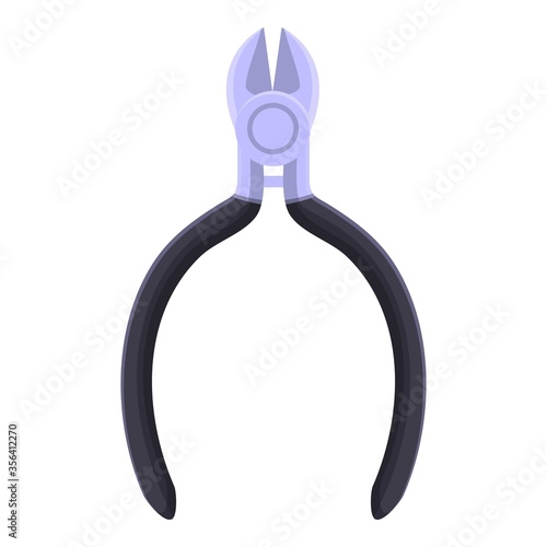 Cutter pliers icon. Cartoon of cutter pliers vector icon for web design isolated on white background