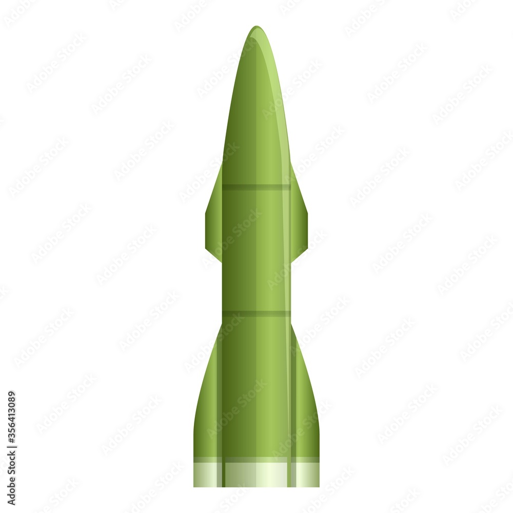 Plane missile icon. Cartoon of plane missile vector icon for web design isolated on white background Plane missile icon. Cartoon of plane missile vector icon for web design isolated on white background
