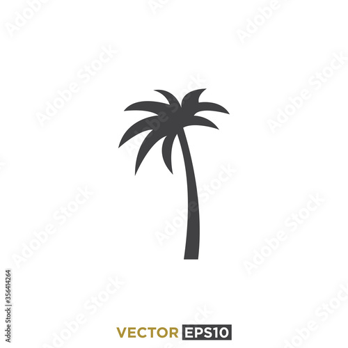 Palm Tree Icon Logo Design Vector