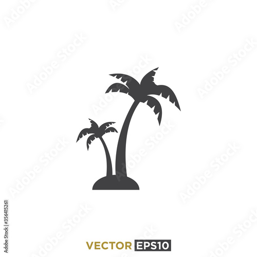 Palm Tree Icon Logo Design Vector