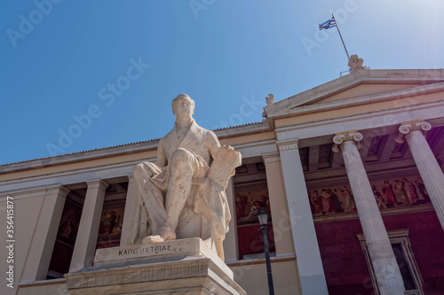 Ioannis Kapodistrias statue, the first governor of the modern Greek state in front of the national university photo