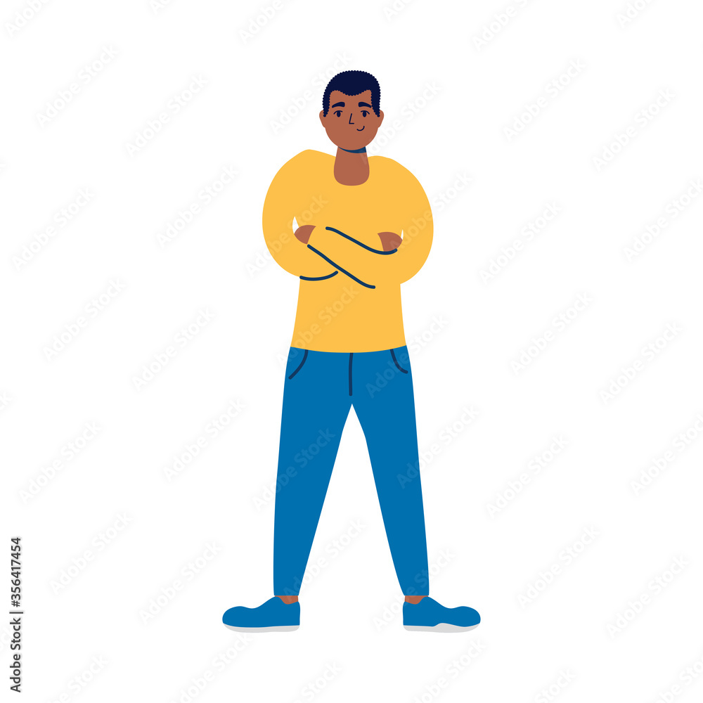 afro young man male avatar character afro young man male avatar character