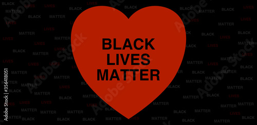 words black lives matter in a red heart against a black background
